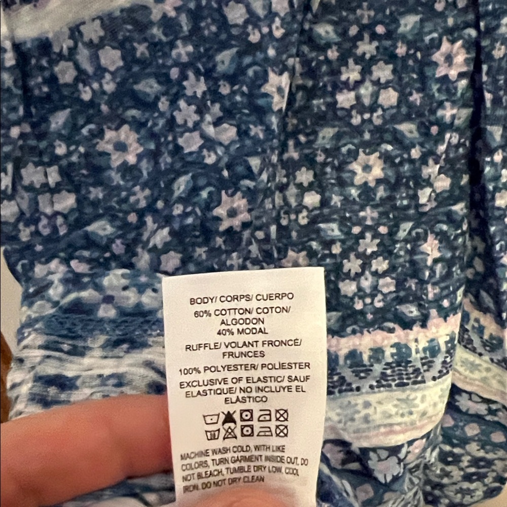 Lucky Brand Indigo Patterned Blouse - Picture 5 of 5